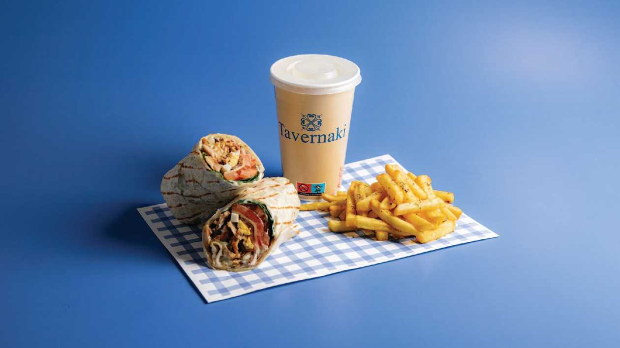 Chicken Club Wrap Γεύμα Μεγάλο