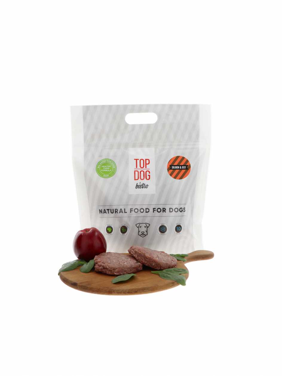 Šaldytas maistas šunims Top Dog Bistro su lašiša ir jautiena 1,6 kg 9056