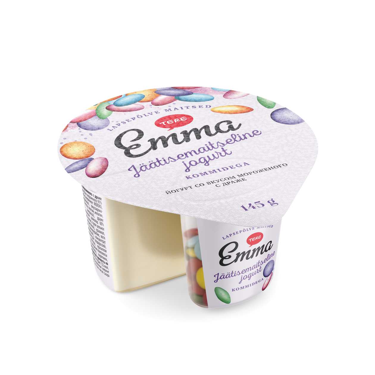Emma, Ice Cream-Flavored Yogurt With Candies, 145g (срок годности истекает)