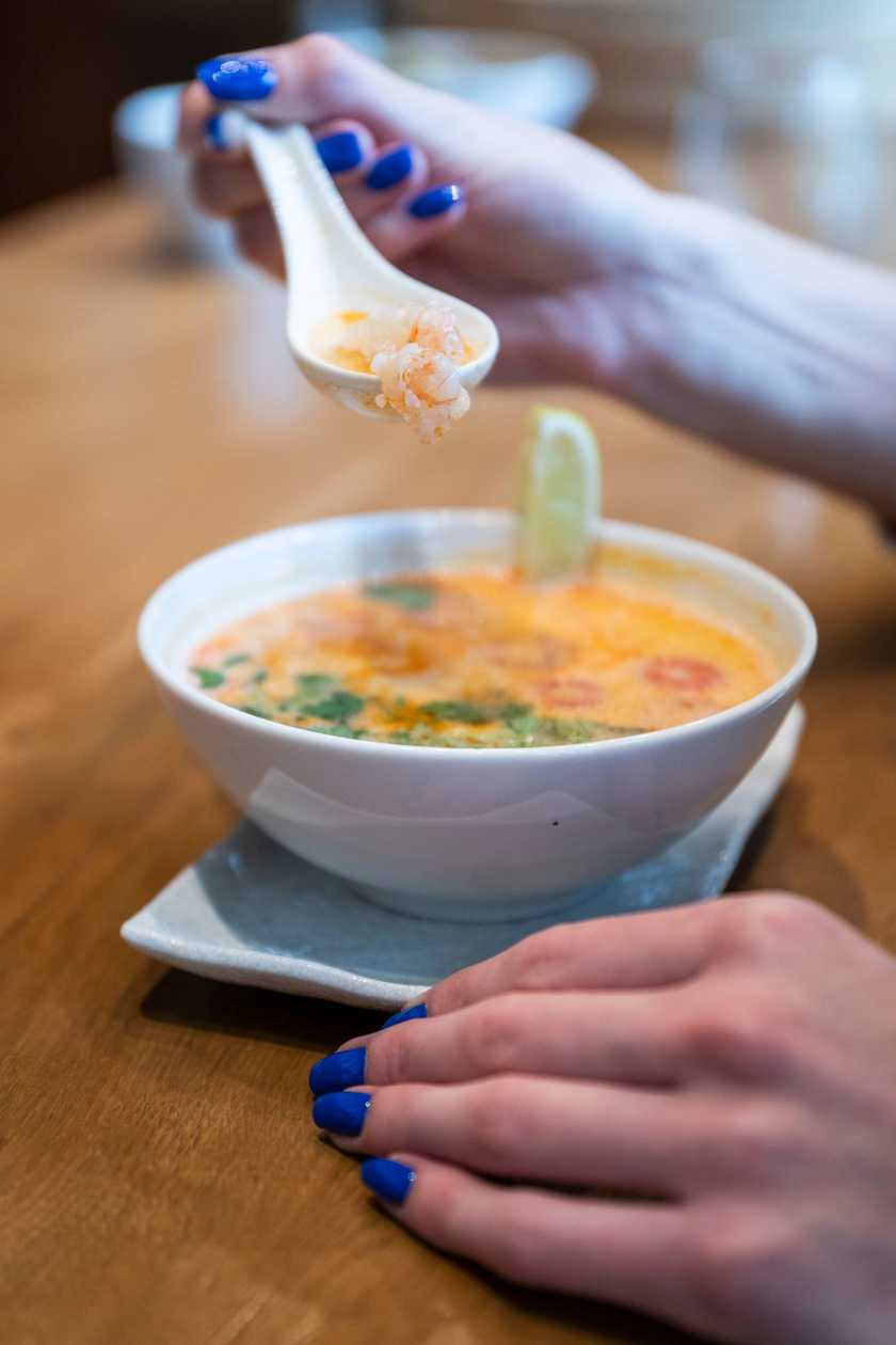 Tom Yum with shrimps
