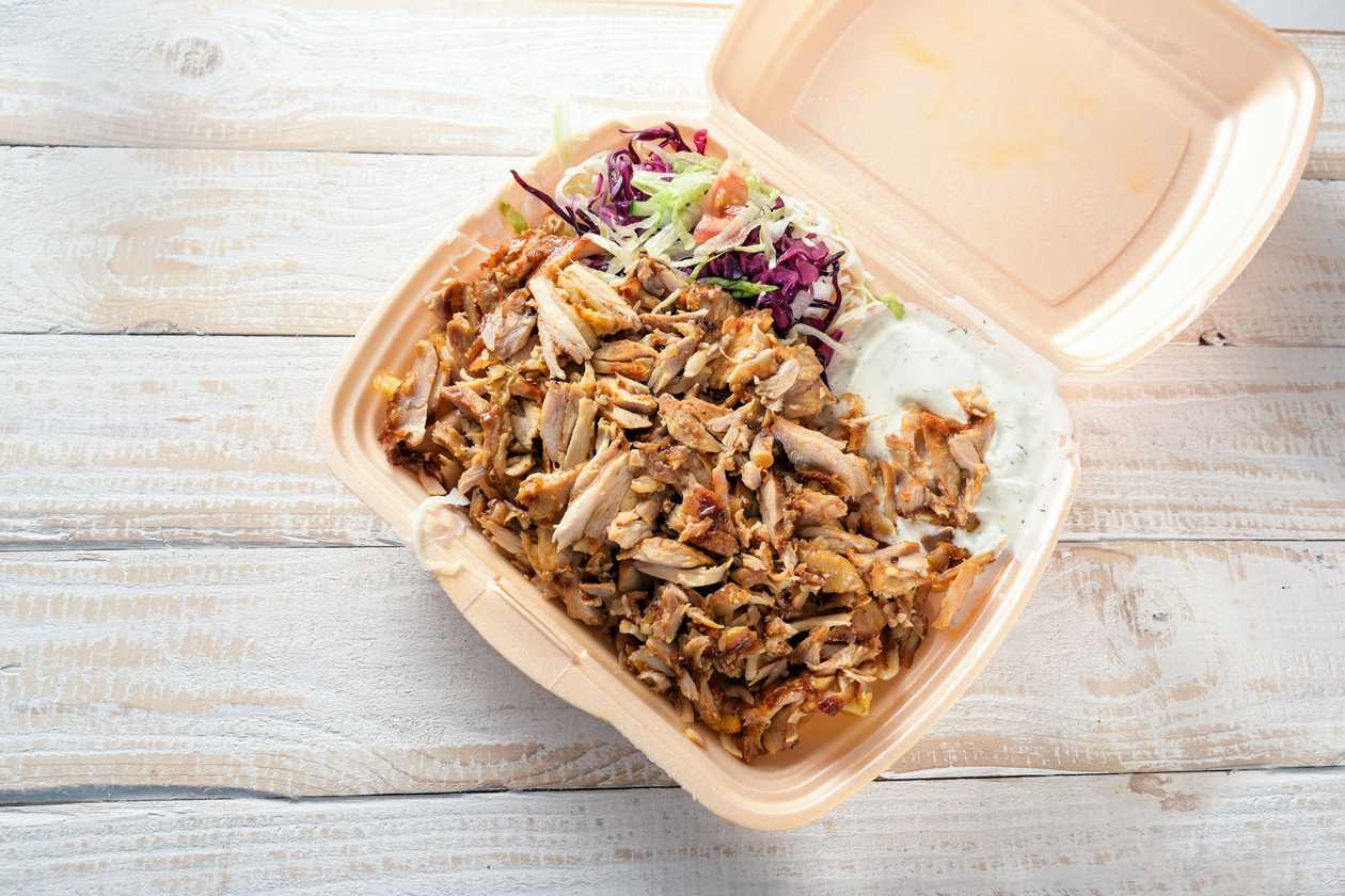 Chicken Box with Vegetables, Fries/Plate
