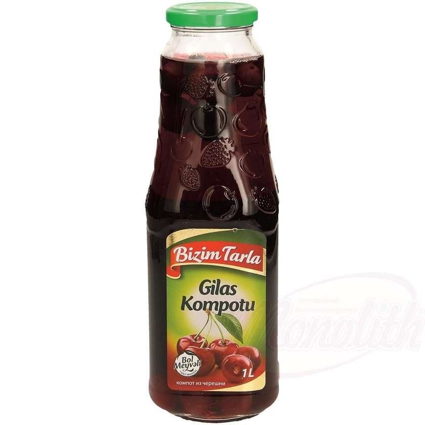 Kompot Iz Krasnoy Chereshni "Bizim Tarla" 1l (Box 12)