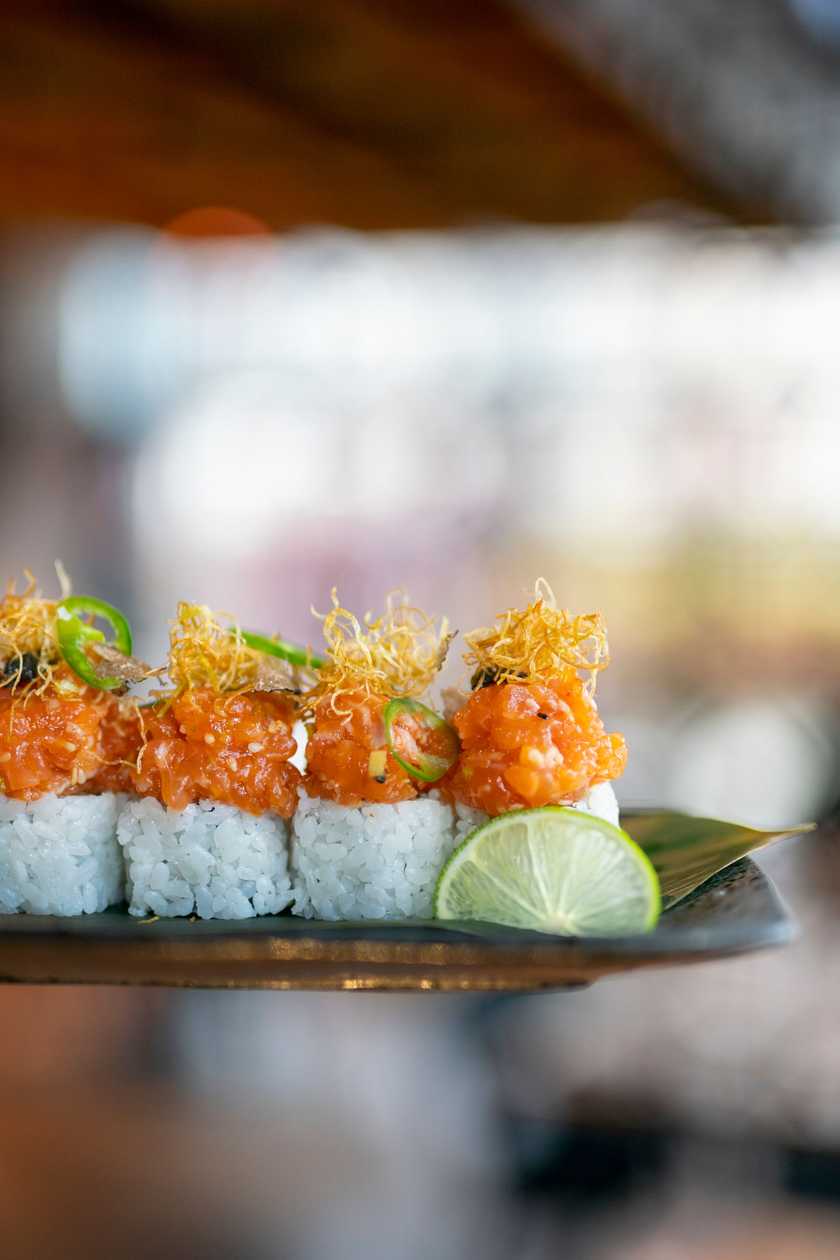Futomaki with Salmon Tartare