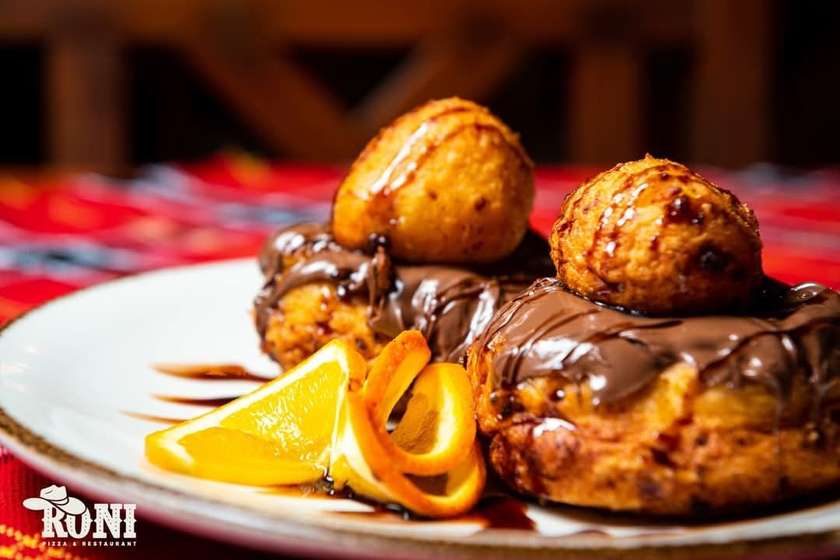 Romanian Cheese Doughnuts with Nutella and Chocolate