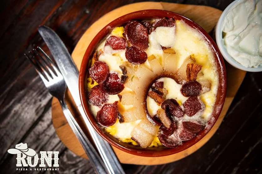 Polenta with Cottage Cheese and Sour Cream