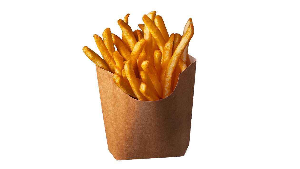 Small portion of French fries