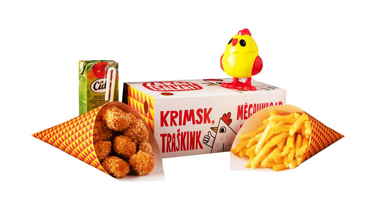 Childrens complex with chicken balls Crispy Nuggets