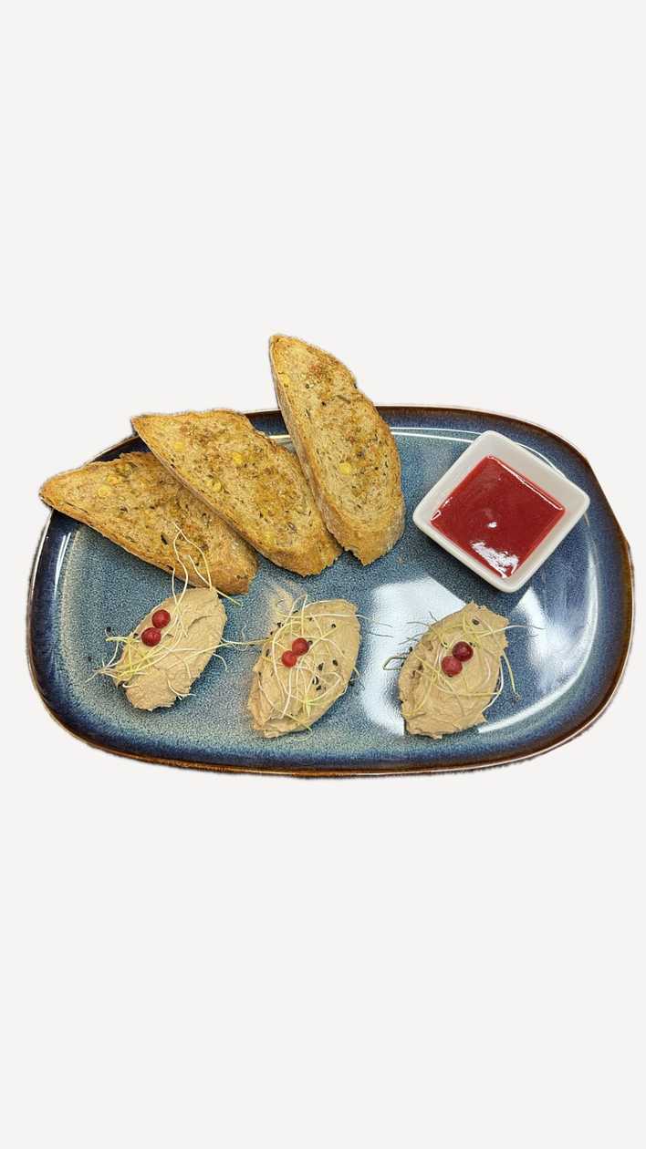 Liver Pate, Cranberries, Toast