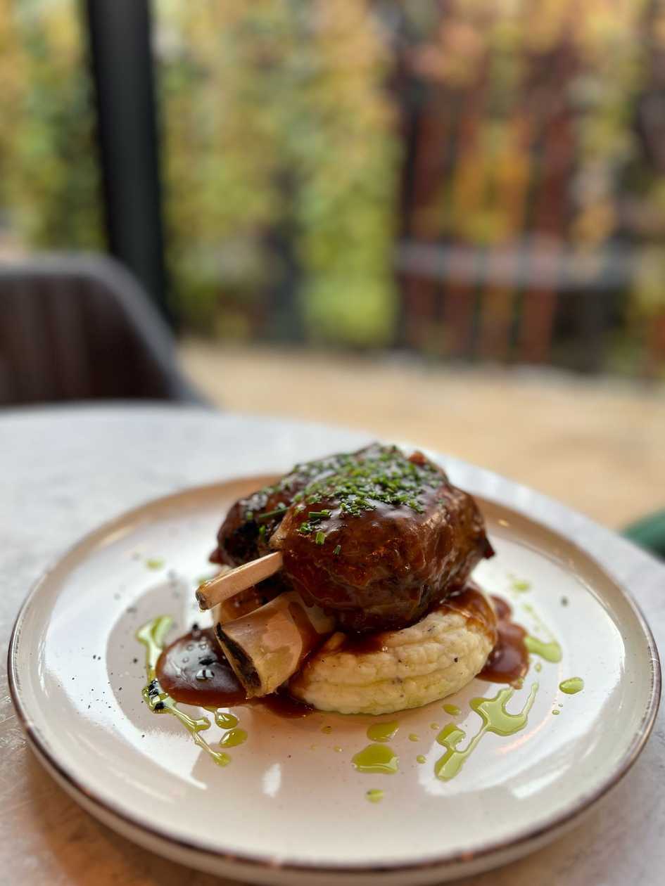 Pork Knuckle with Truffle Puree