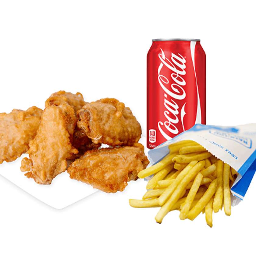 Menu Asas de frango (5 peças)