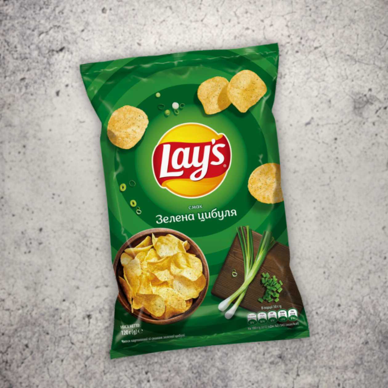 Чипси Lays зі смаком зеленої цибулі
