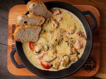 Mussels in cream sauce