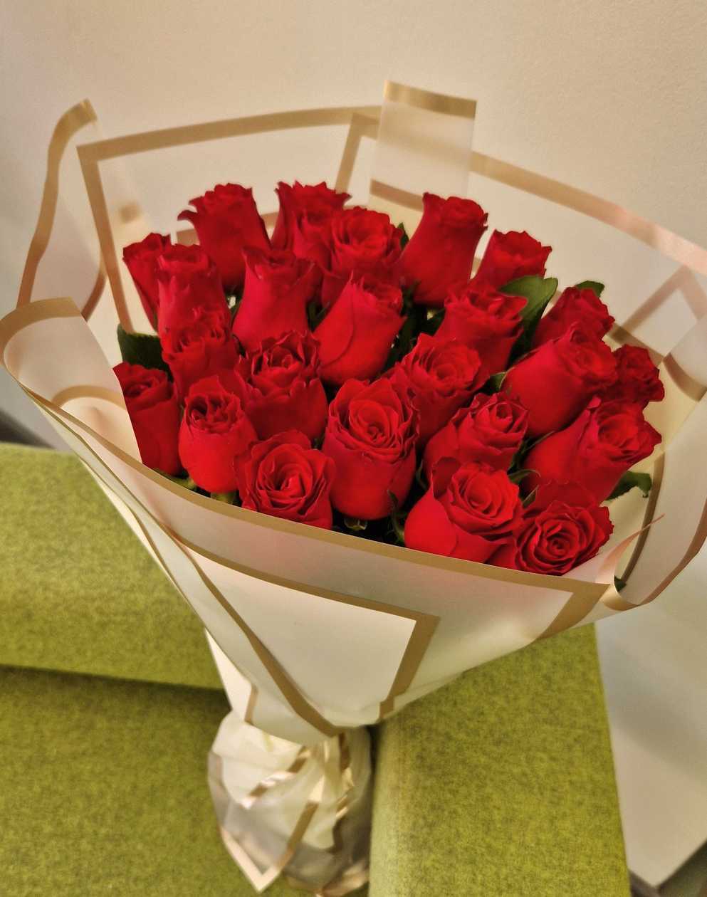 Punane roos 50 cm, 25tk