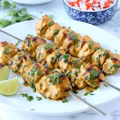 Tikka Kebab with Humus