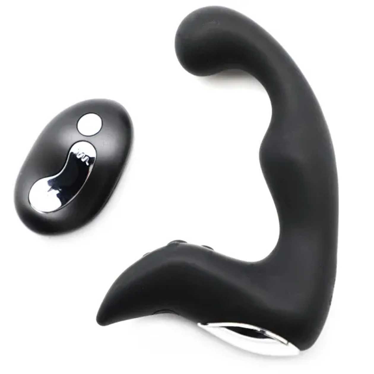 Prostate Massager 10 Speeds Remote Control Rechargeable Black LUX15453