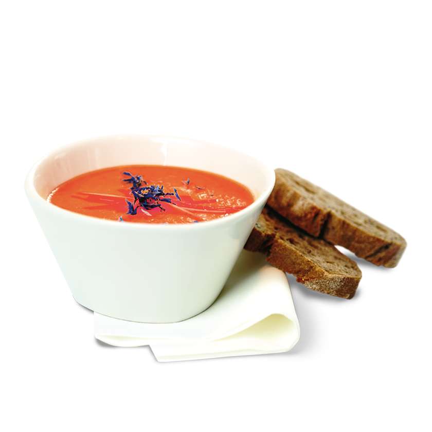 Tomatová polévka s bazalkou