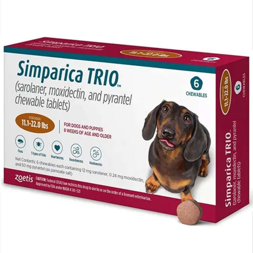 Simparica Trio 5 - 10 KG !! 1 აბი