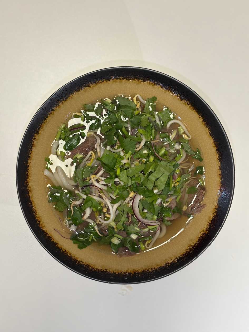 soup udon with stir-fried beef