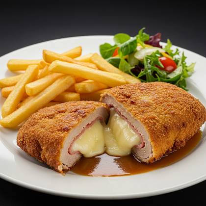 Cordon Bleu plnený šunkou a syrom
