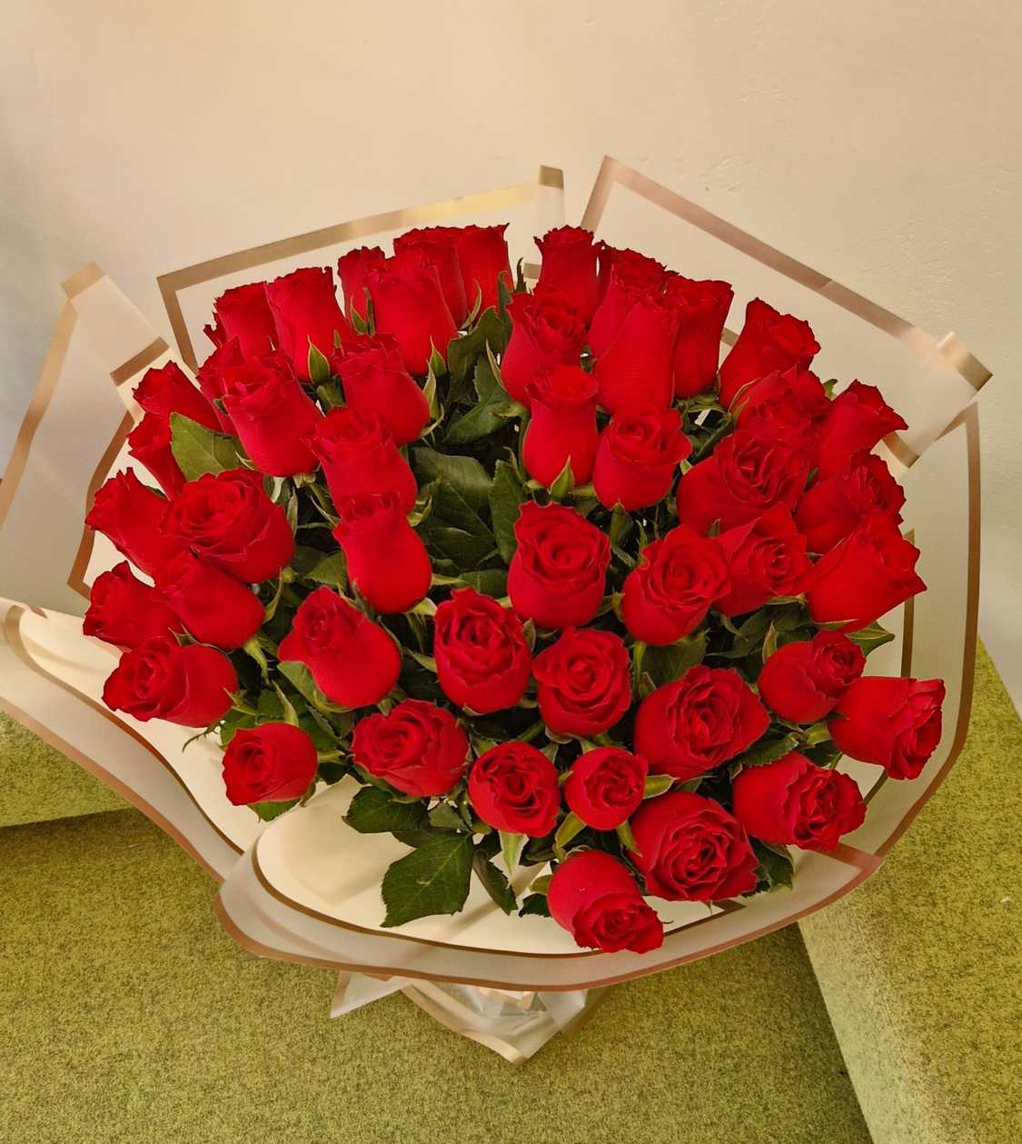 Punane roos 50 cm, 51tk