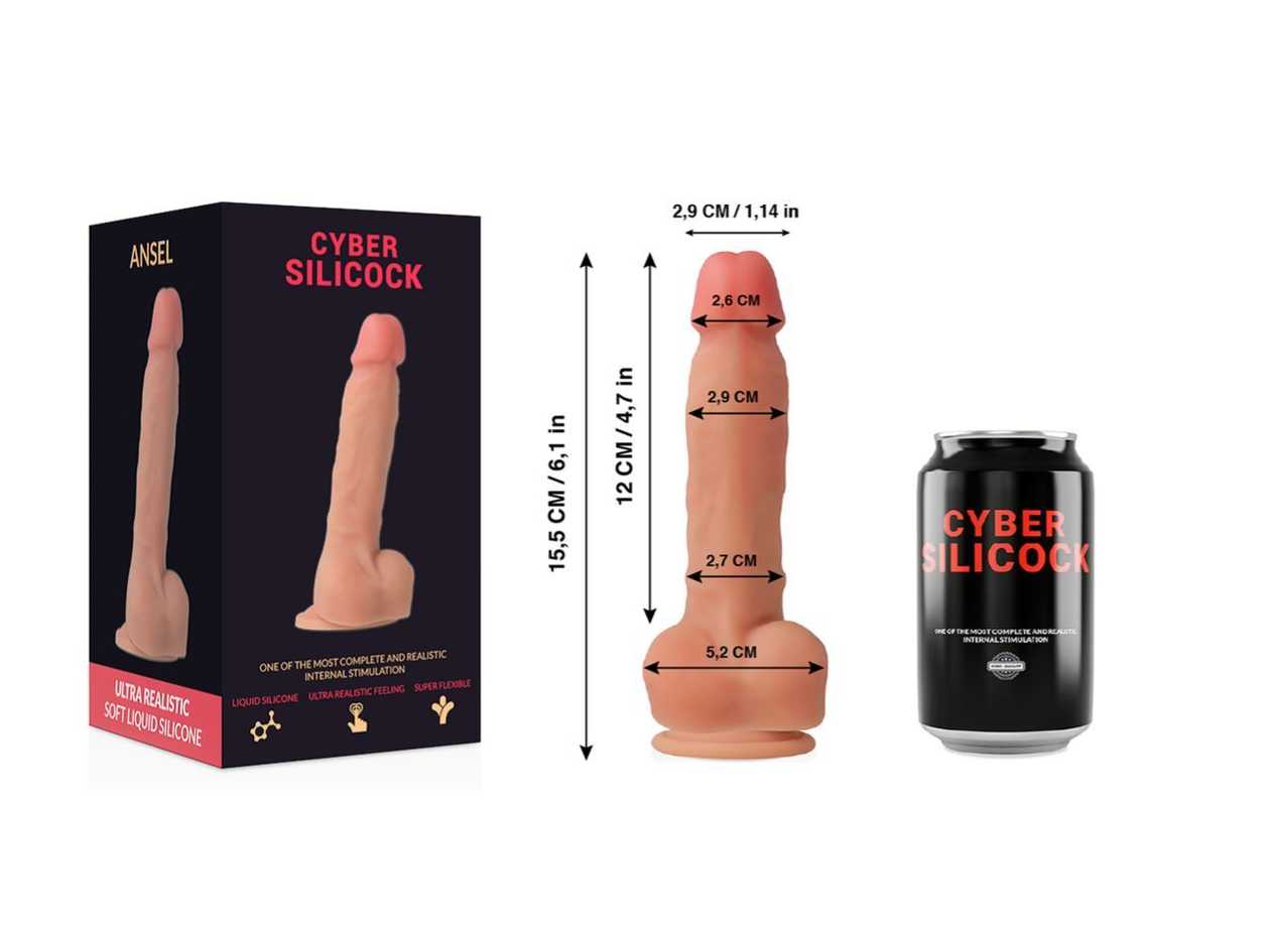Cyber Silicock – Ansel Realistlik Vedelsilikoonist Dildo 15 cm