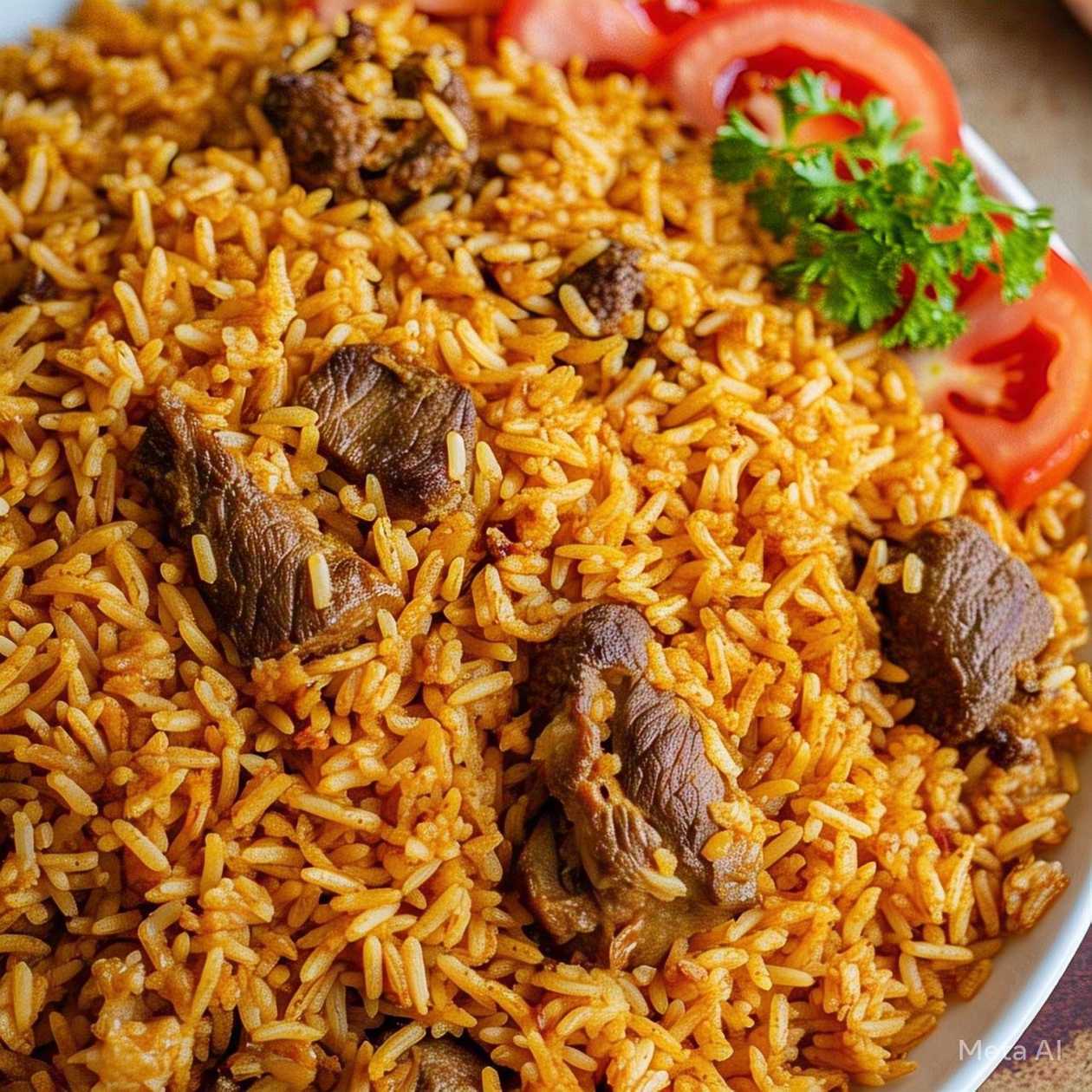 Goat Jollof Rice