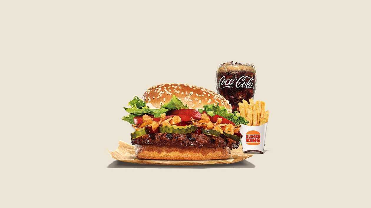 BBQ Plant Based Whopper King Meal