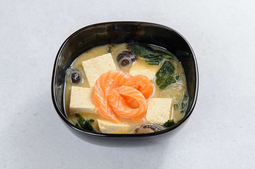 Miso Soup with Salmon