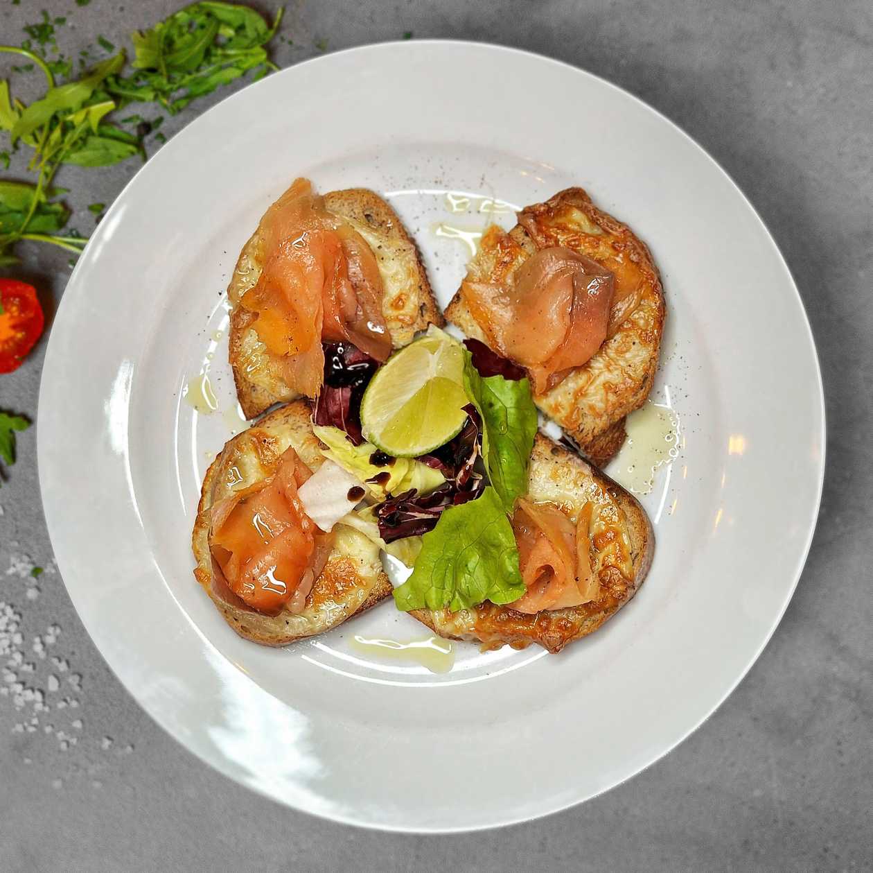 Bruschetta with Smoked Salmon