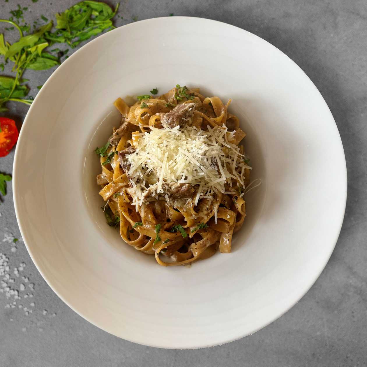 Tagliatelle with Beef in Truffle Sauce