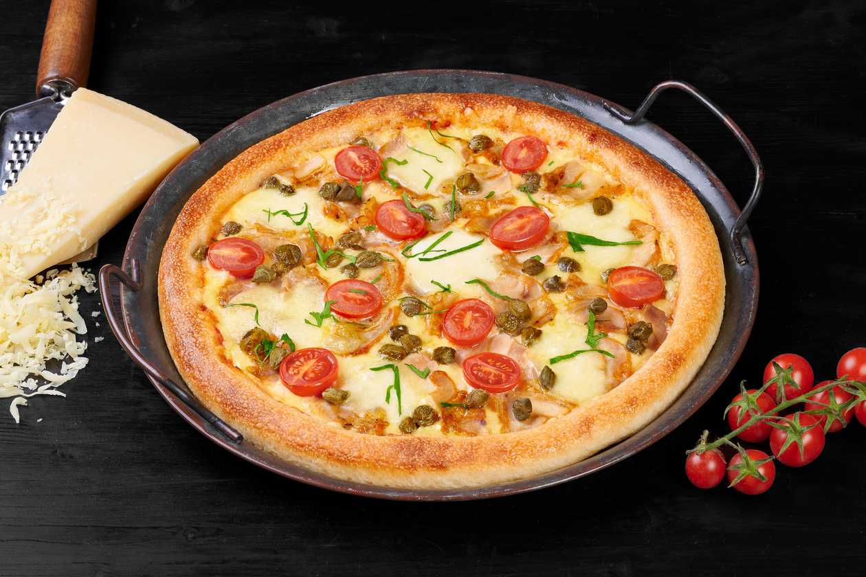 Italian thin-crust pizza