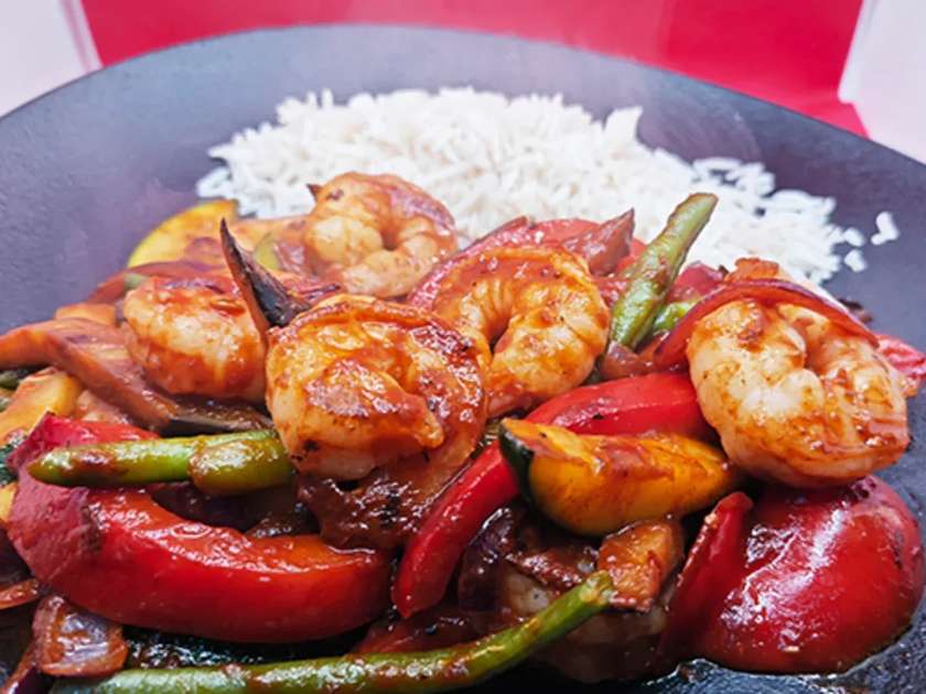 Danie z woka z krewetkami 400g