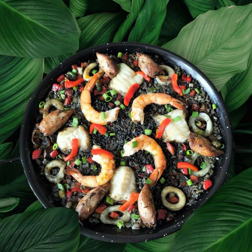 Black Rice Paella