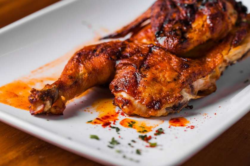 Boneless grilled chicken drumstick and thighs