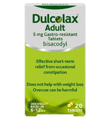 Dulcolax (bisacodyl) 5mg tablet (1 tab)