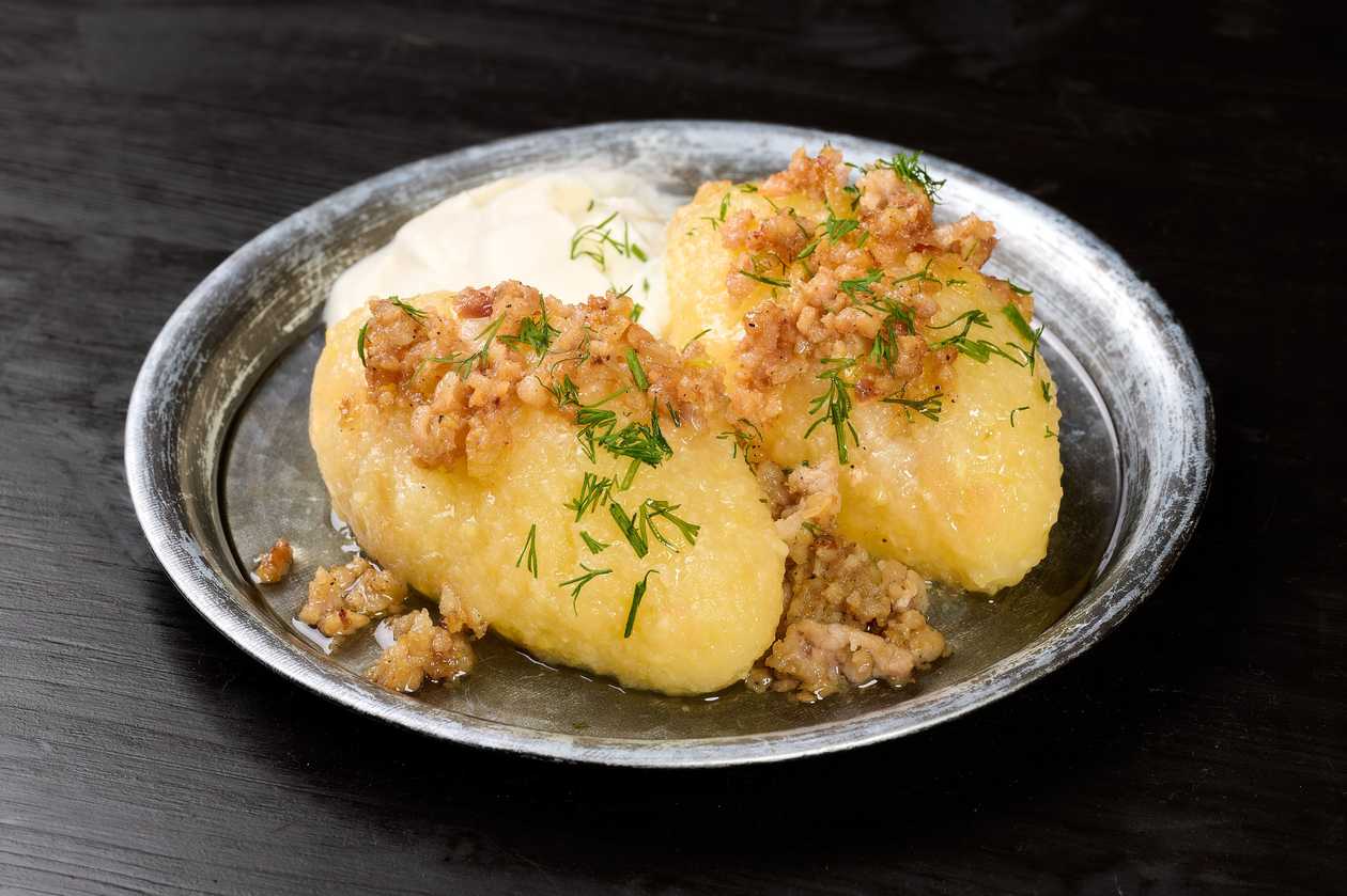 Potato dumplings with meat