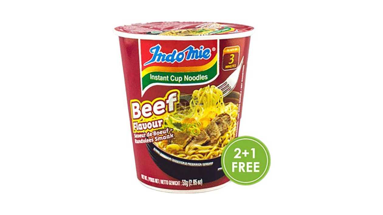 Indomie Instant Cup Noodles Beef, 58g X 3