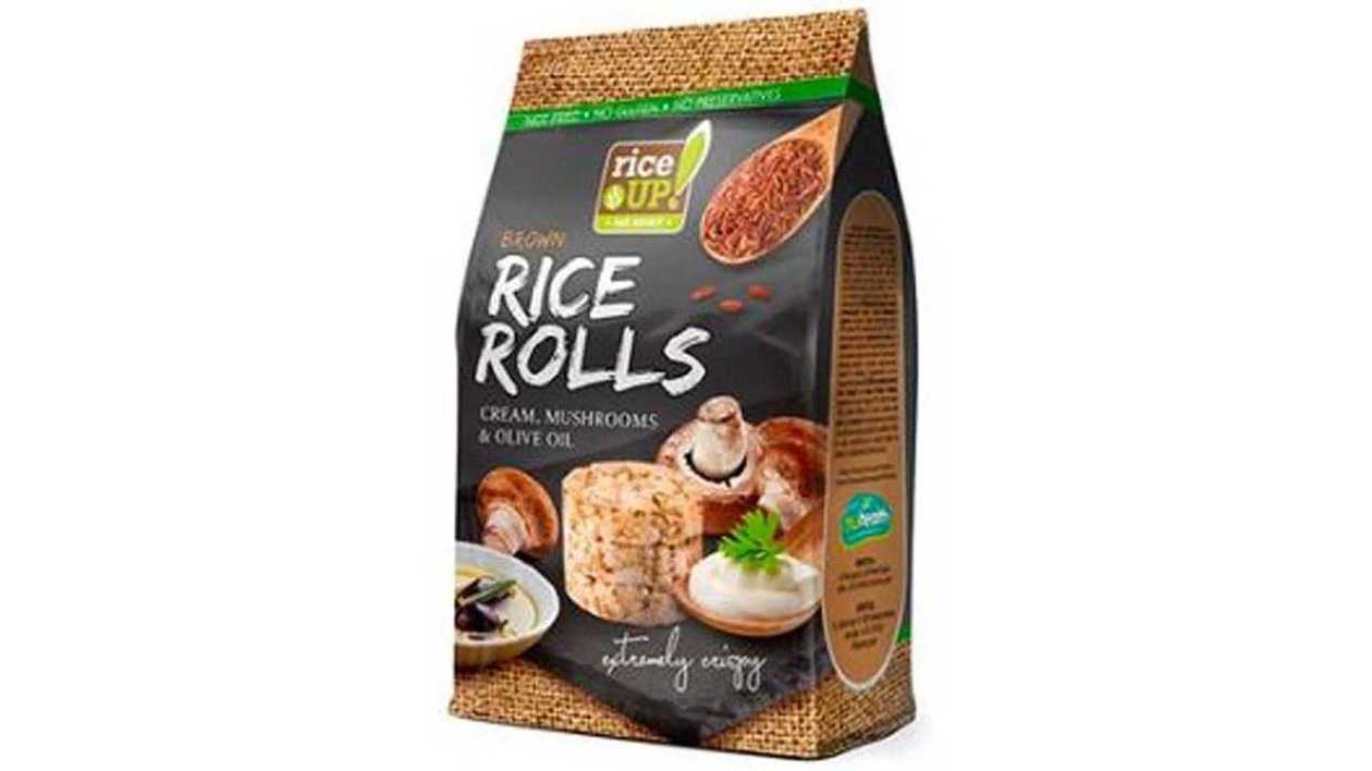 Rice Up Brown Rice Rolls Cream, Mushrooms & Olive Oil Flavour, 50g