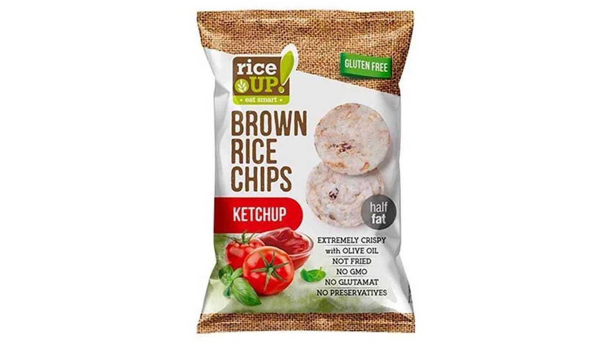 Rice Up Brown Rice Chips Ketchup Flavour, 60g