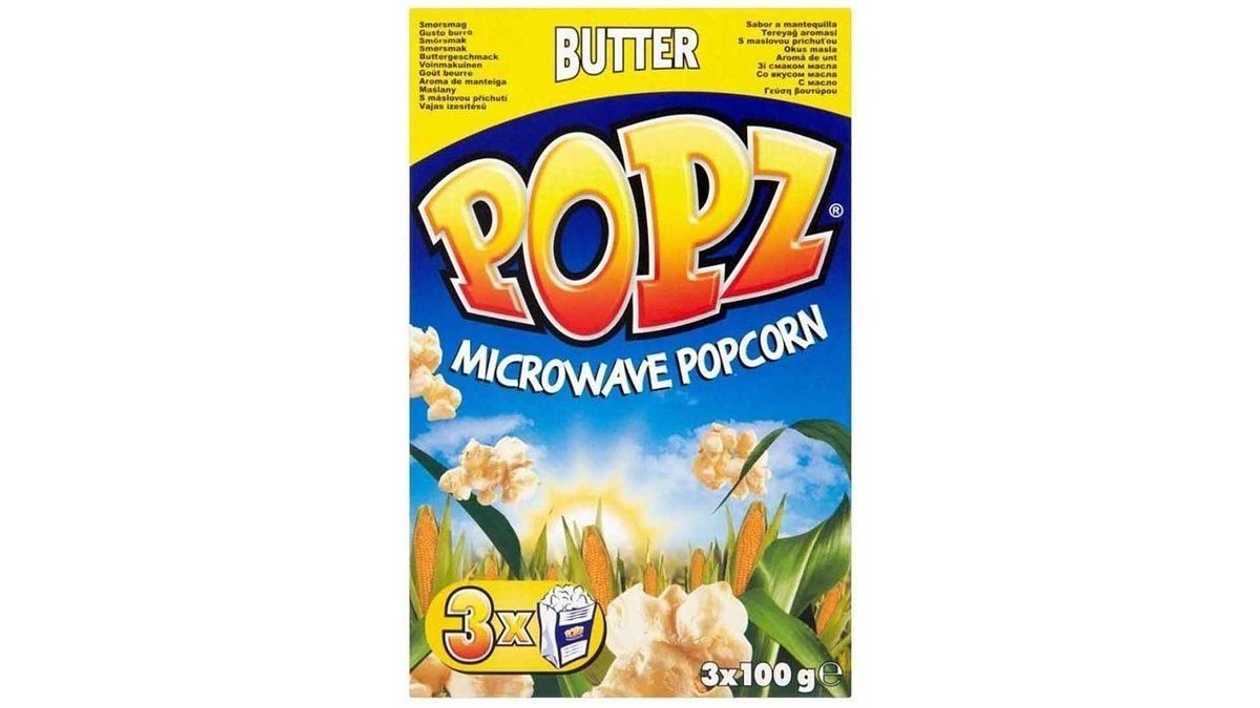 Popz Microwave Popcorn Butter, X 3