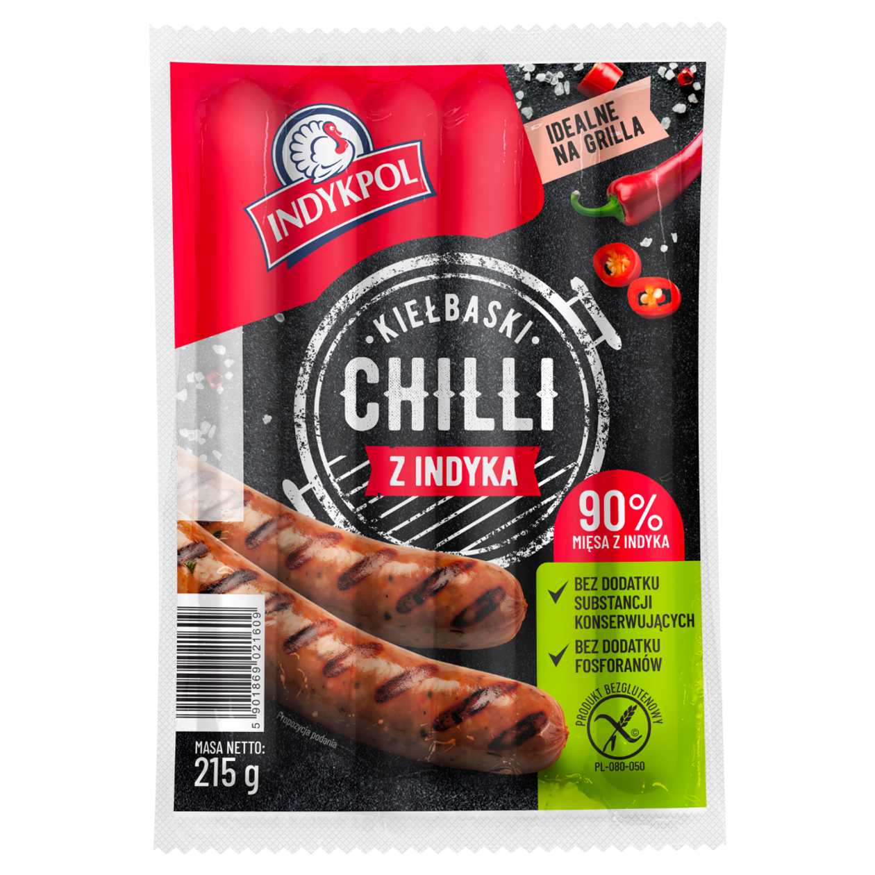 Kiełbaski Grillowe Chili z Indyka Indykpol 215g