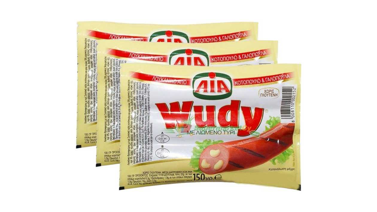 Aia Wudy Formaggio, 150g X 3
