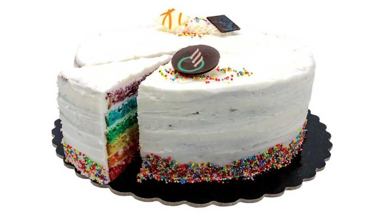 Rainbow Layered Cake, Medium