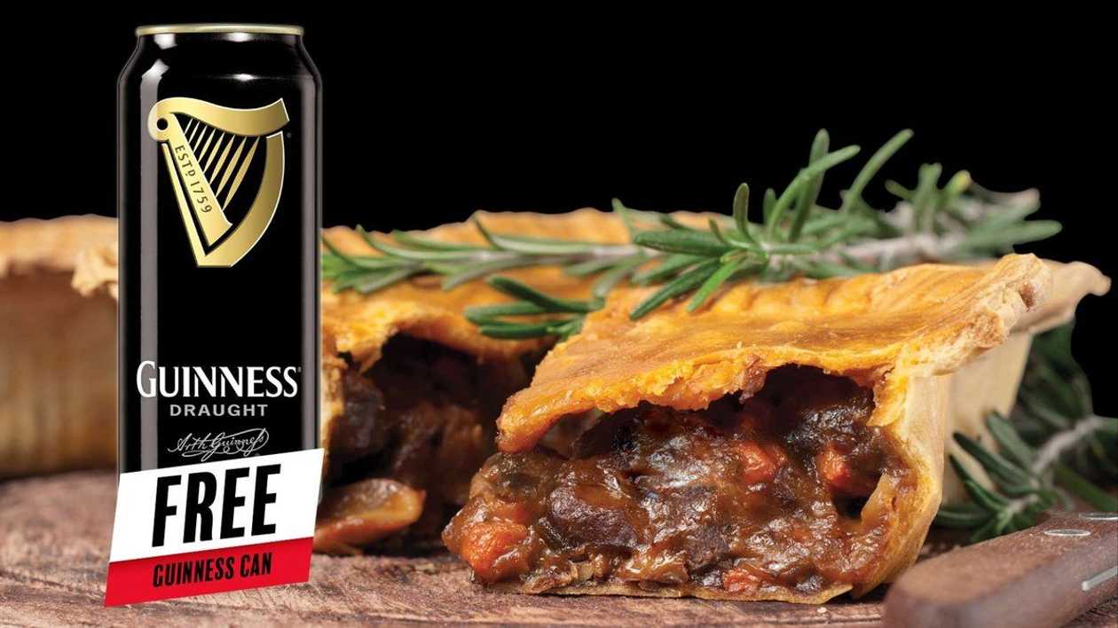 Beef & Guinness Pie & Free Guinness Can