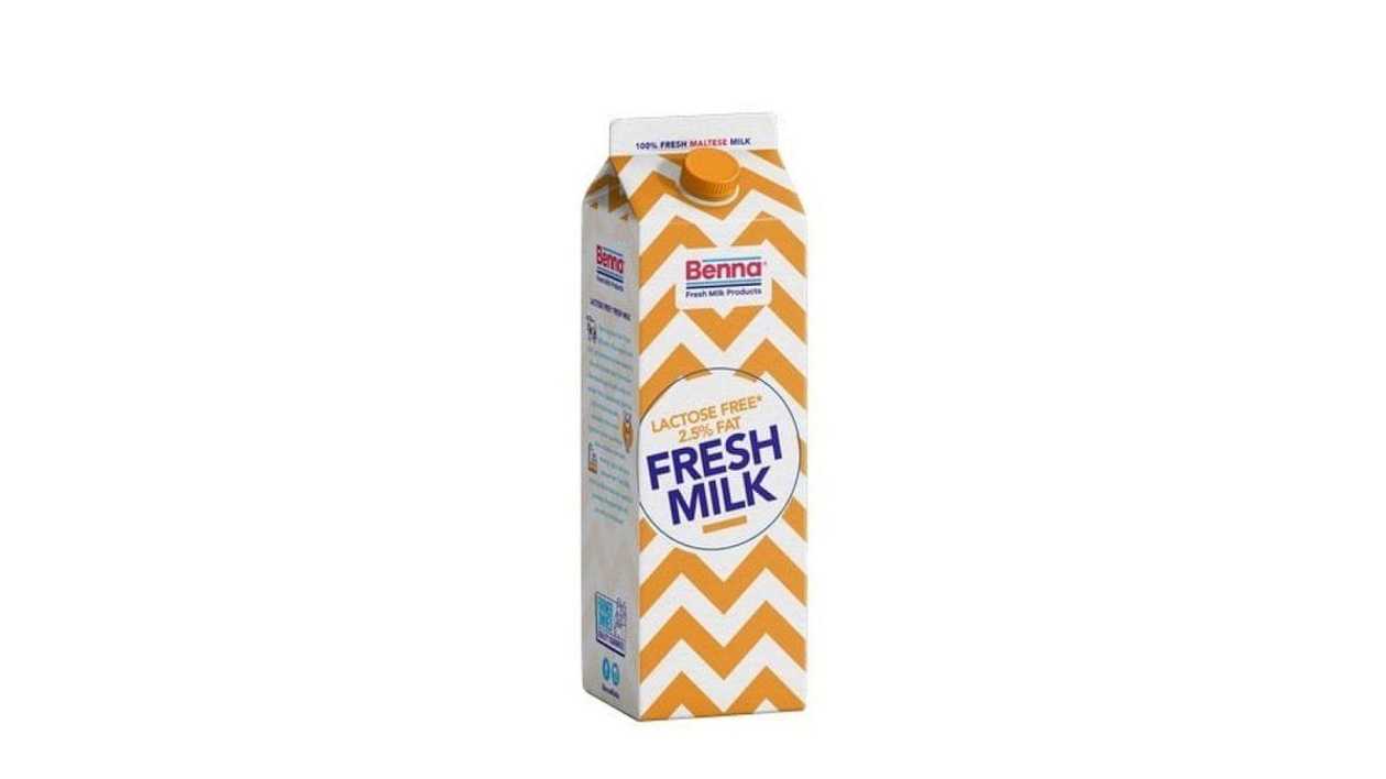 Benna Lactose Free Fresh Milk 2.5% Fat, 1l