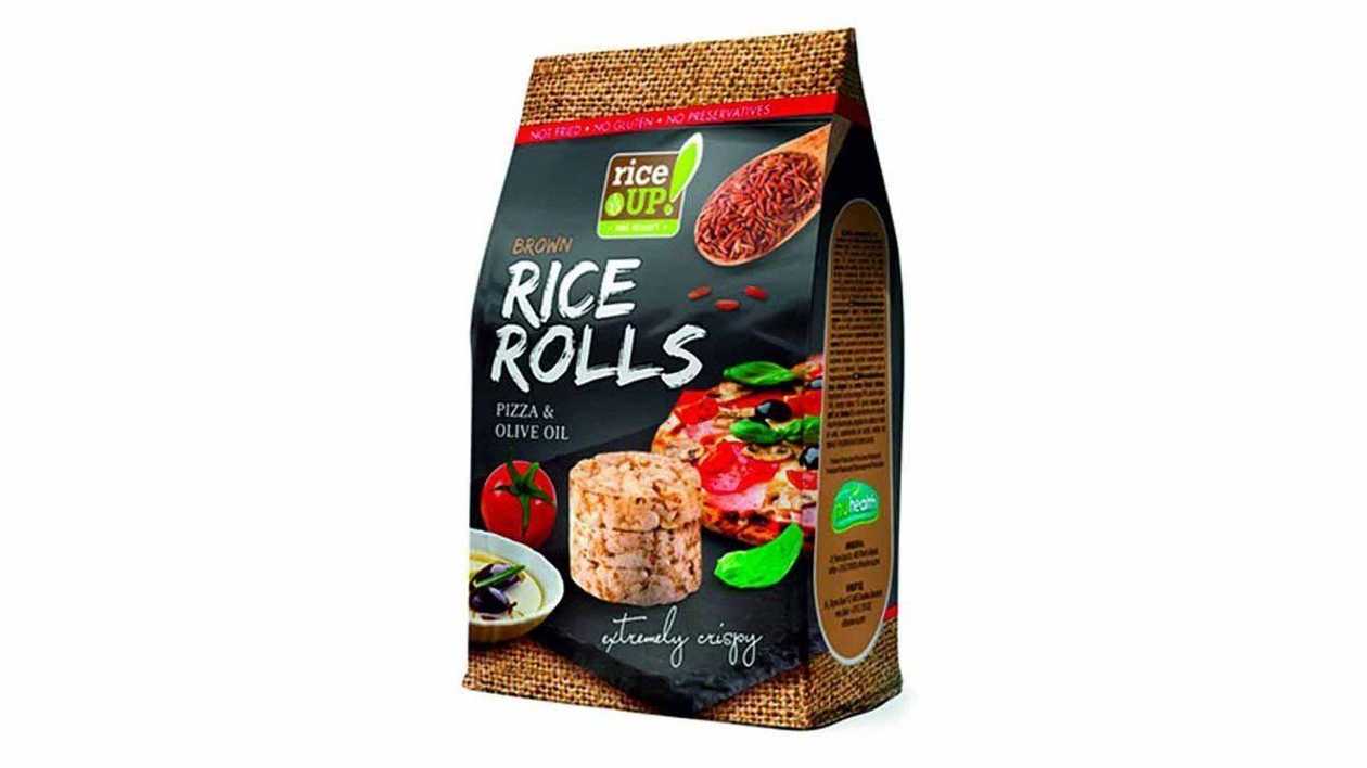 Rice Up Brown Rice Rolls Pizza & Olive Oil Flavour, 50g