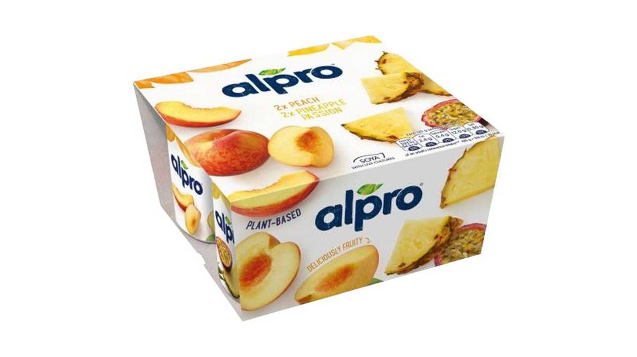 Alpro Yogurt Peach, Pineapple & Passion Fruit, X 4