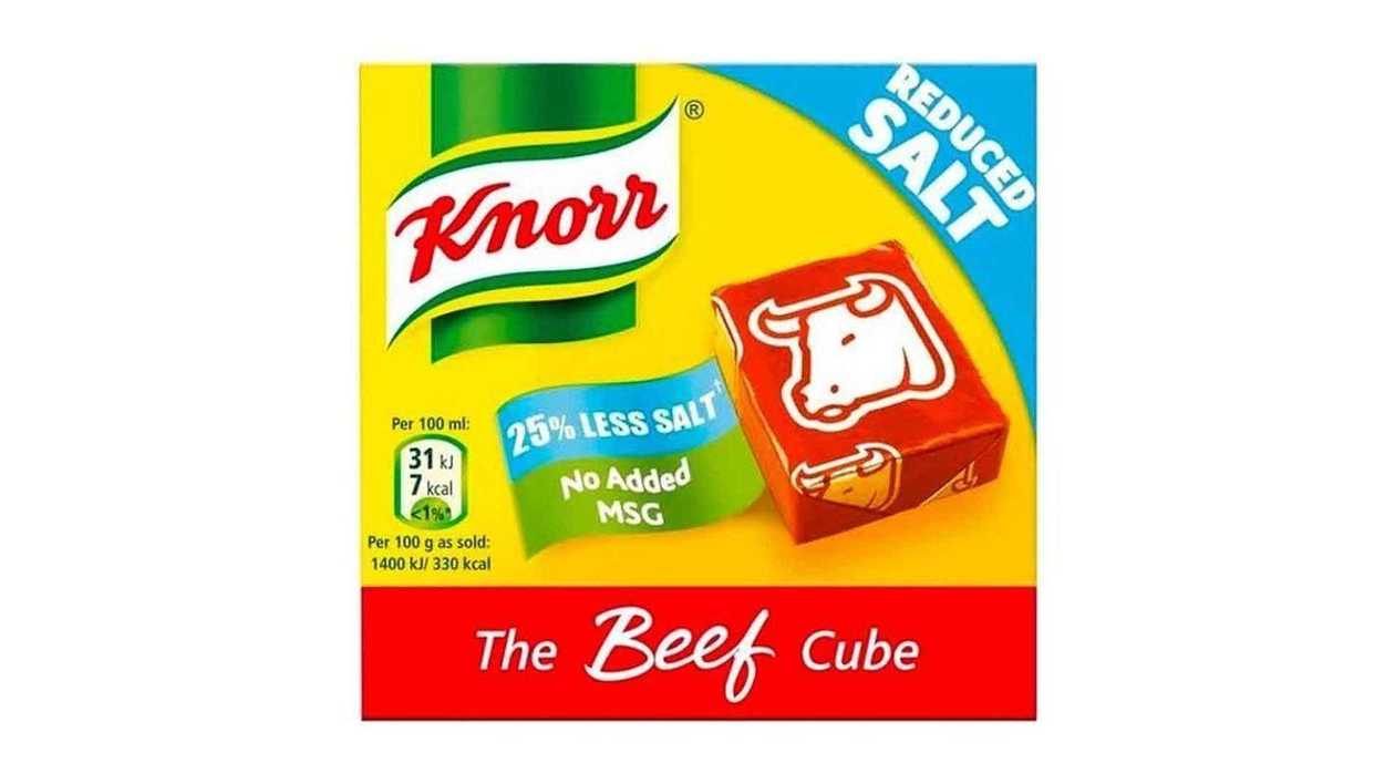 Knorr 25% Less Salt Beef Cubes, X 6