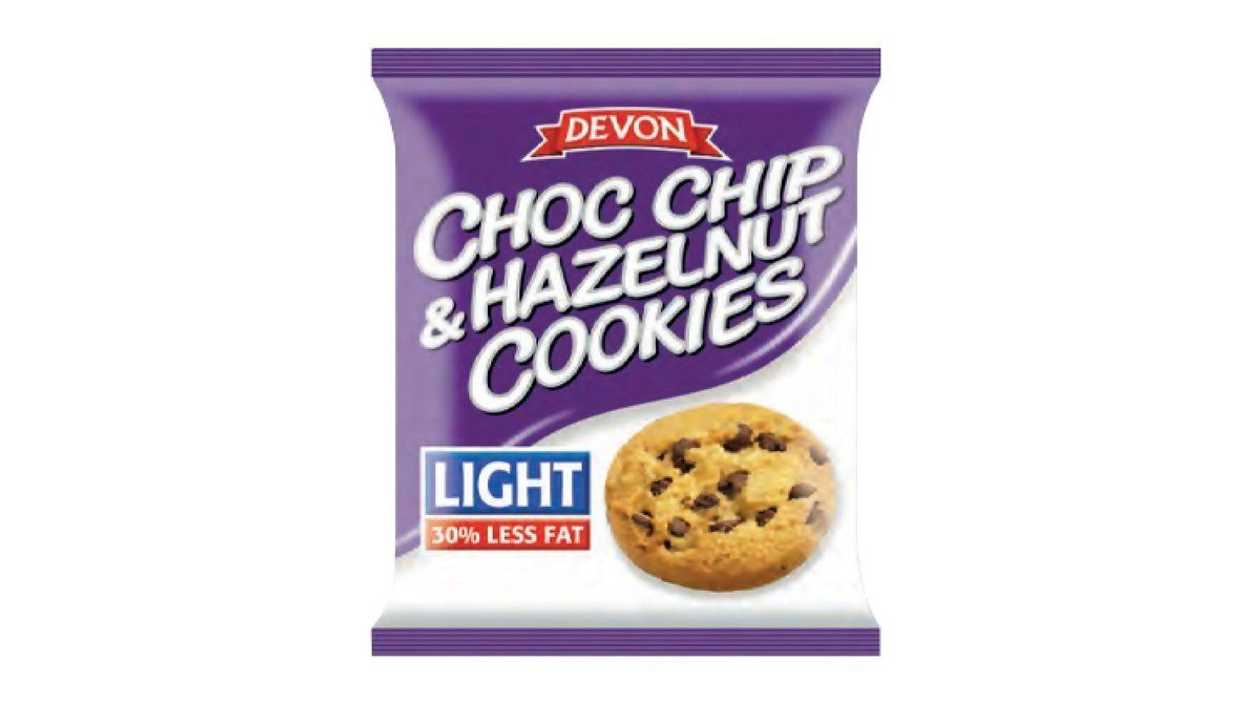 Devon Choc Chip & Hazelnuts Cookies Light, 200g