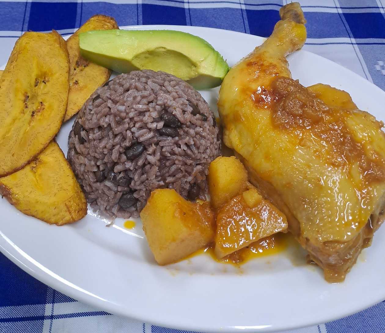 Chicken Stew (Cuban Fricassee) + Congris Rice + Salad